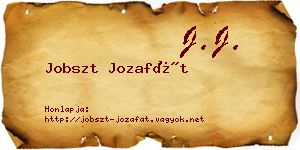 Jobszt Jozafát névjegykártya